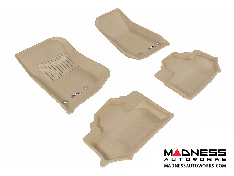 Jeep Wrangler Floor Mats (Set of 4) - Tan by 3D MAXpider